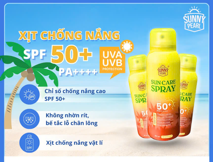 chai xịt chống nắng body