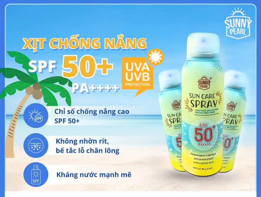 chai xịt chống nắng body